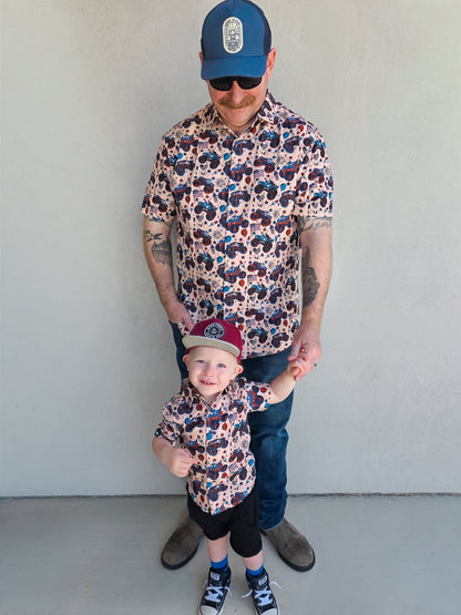 Red, White and Vroom Button Up Shirt - Ever Colter Co