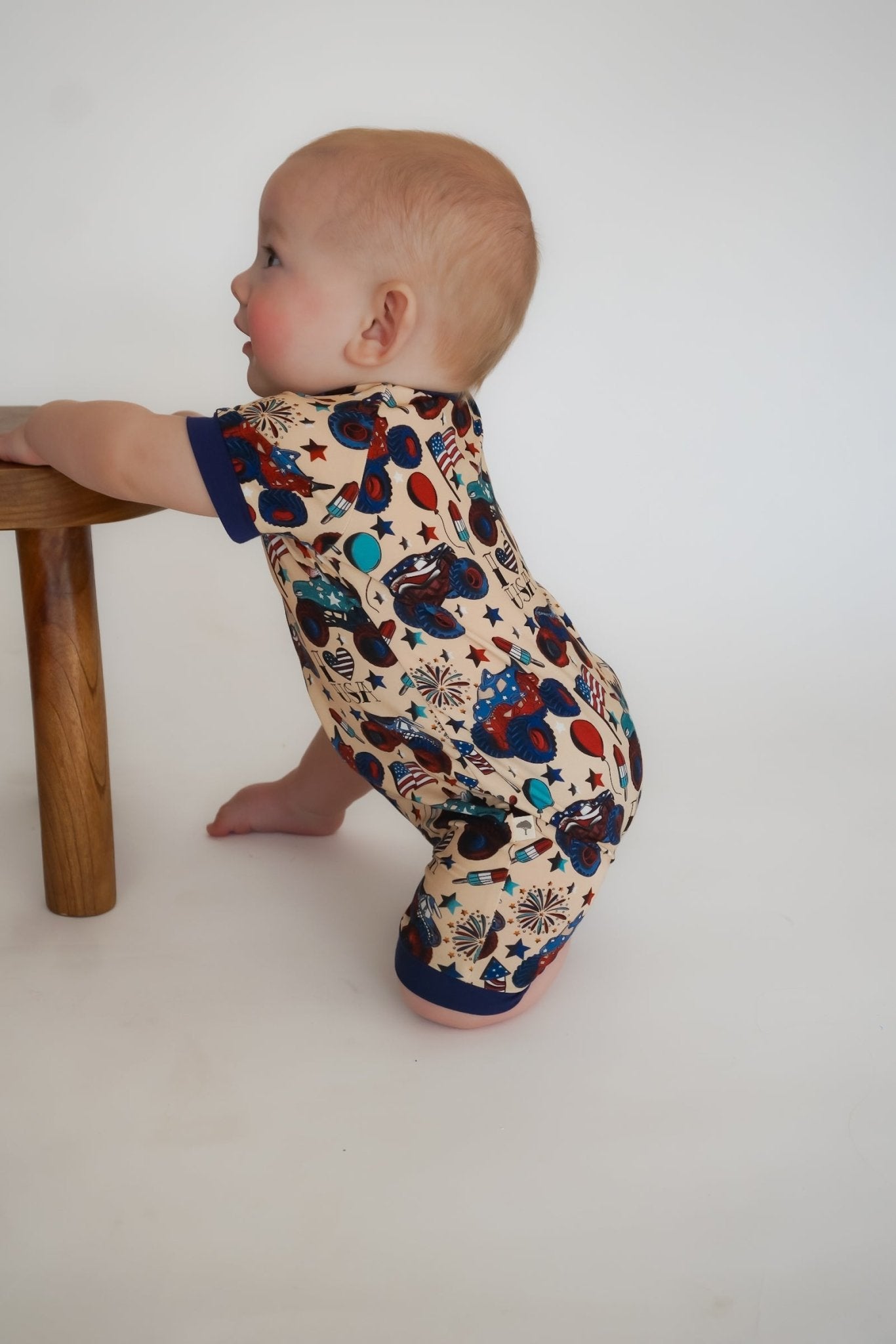 Red, White and Vroom Shortie Romper - Ever Colter Co