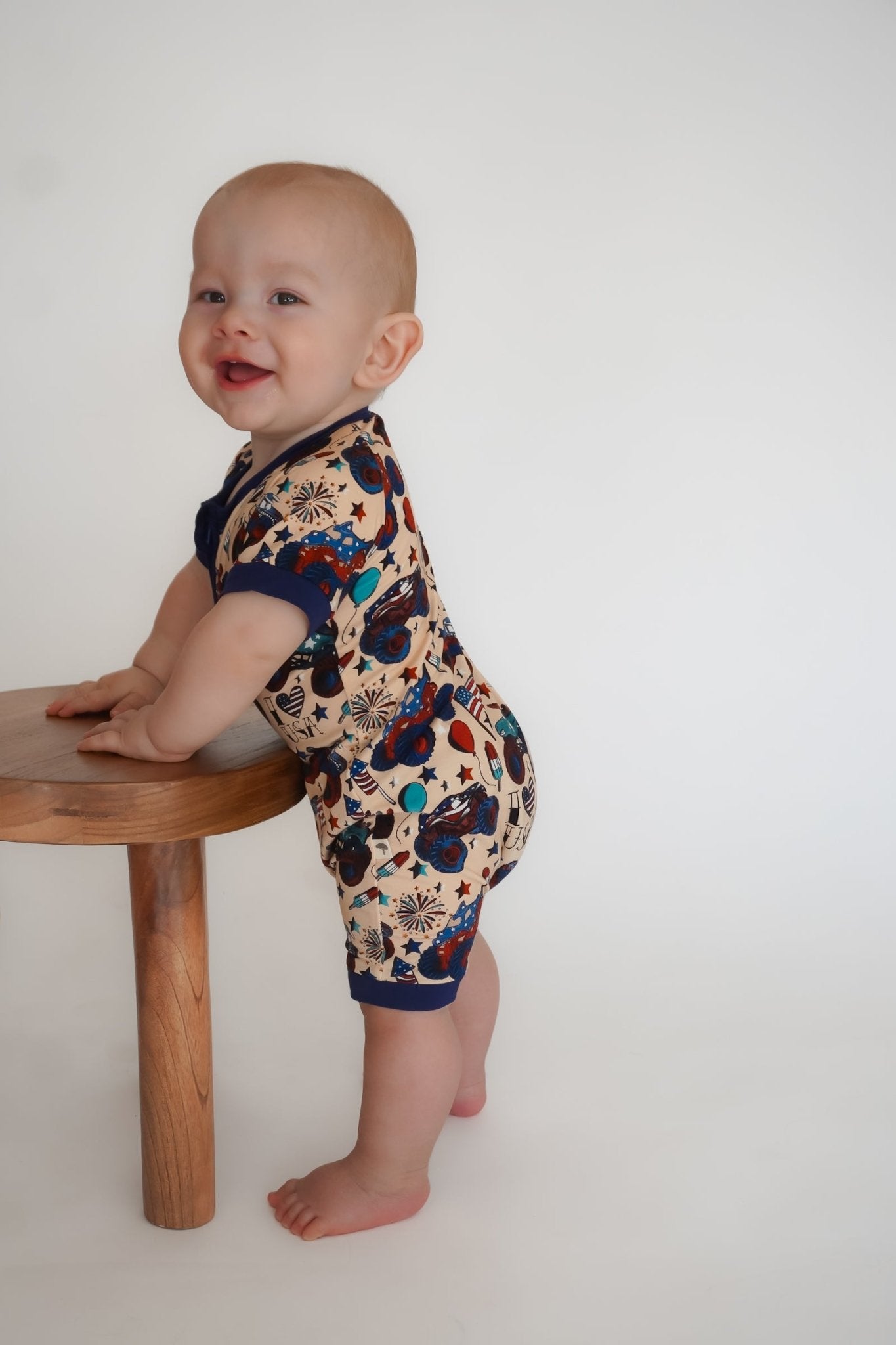 Red, White and Vroom Shortie Romper - Ever Colter Co