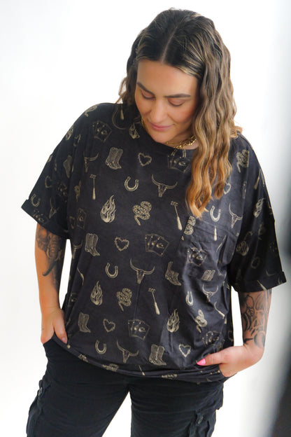 Iron Outlaw Women's Slouchy Pocket Tee