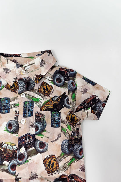 Zombie vs Hunter Button Up Shirt (Kids & Adults)