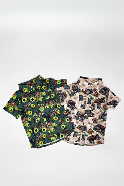 Zombie vs Hunter Button Up Shirt (Kids & Adults)