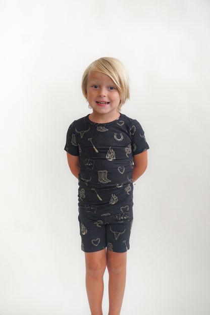 Mojave Mauve + Iron Outlaw Shorts Jammies
