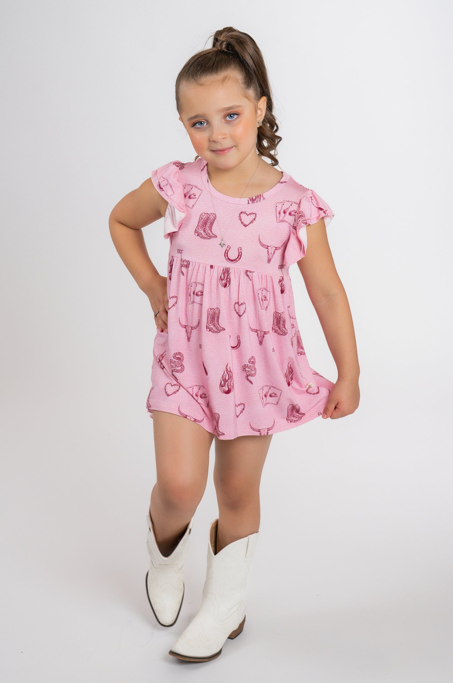 Mojave Mauve + Iron Outlaw Ruffle Short Set