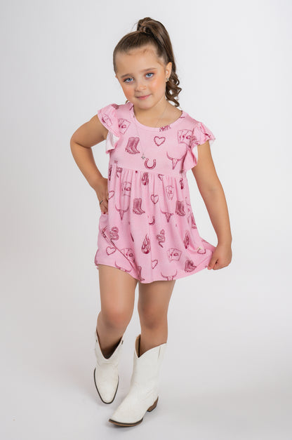 Mojave Mauve + Iron Outlaw Ruffle Short Set