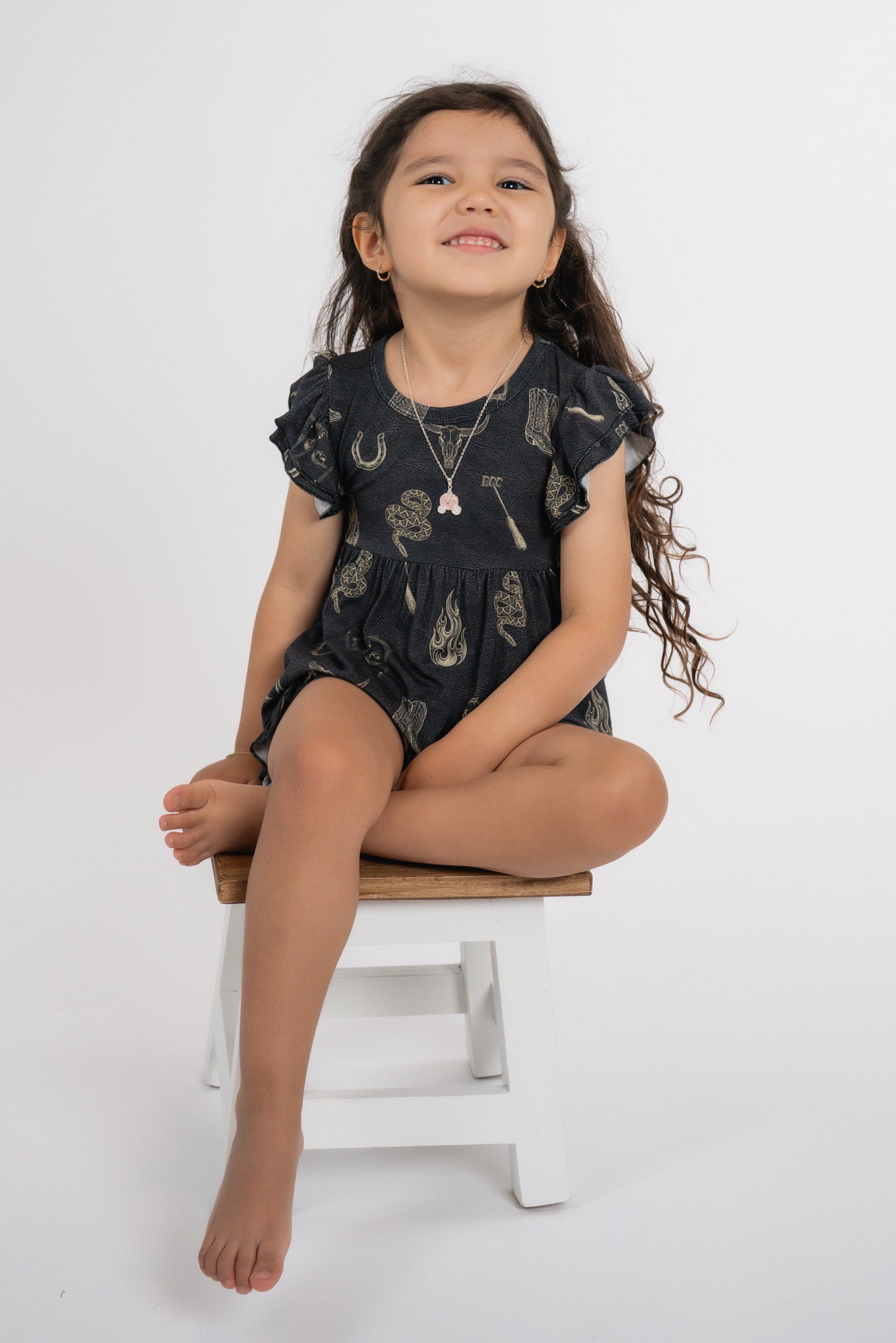 Mojave Mauve + Iron Outlaw Ruffle Short Set