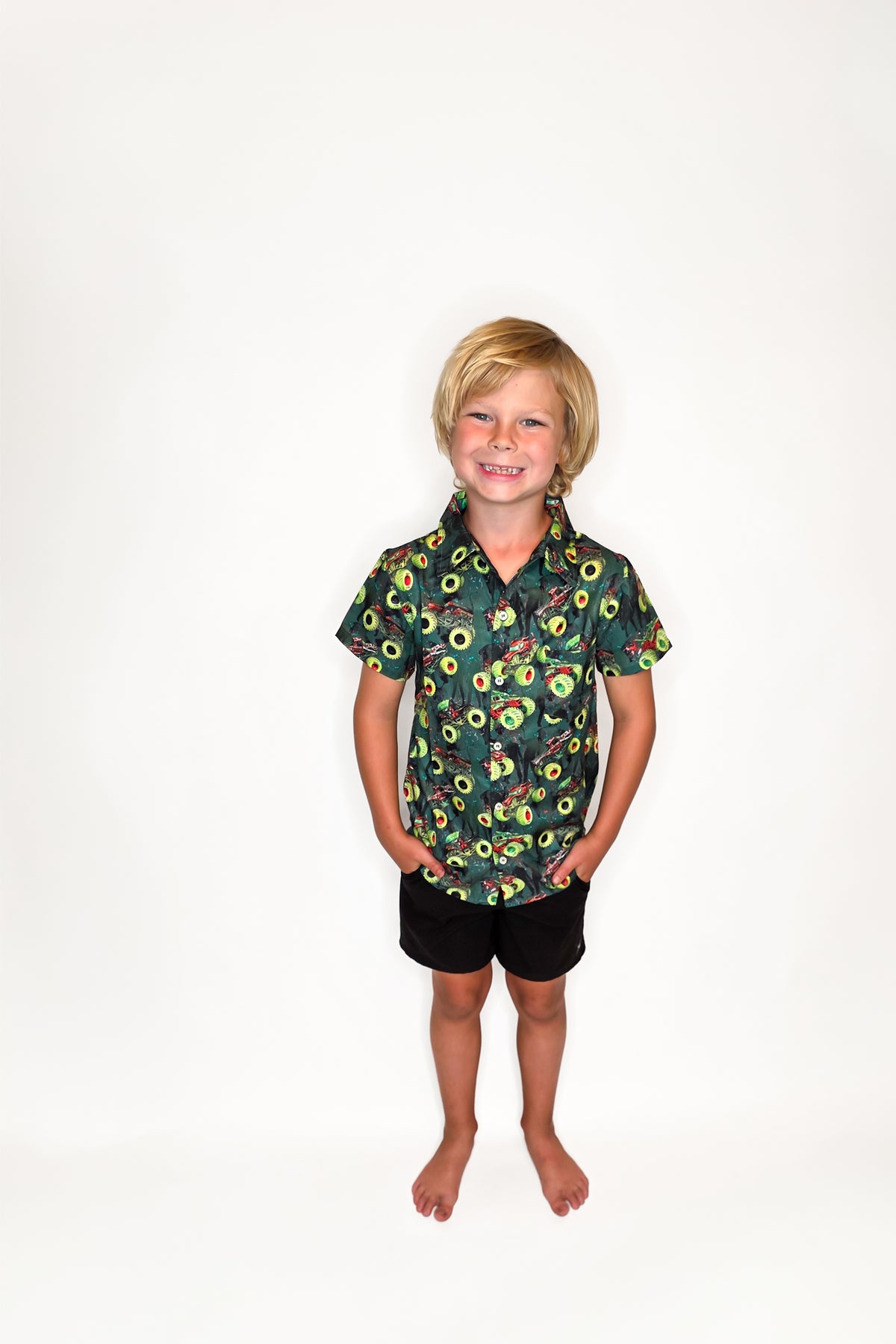 Zombie vs Hunter Button Up Shirt (Kids & Adults)