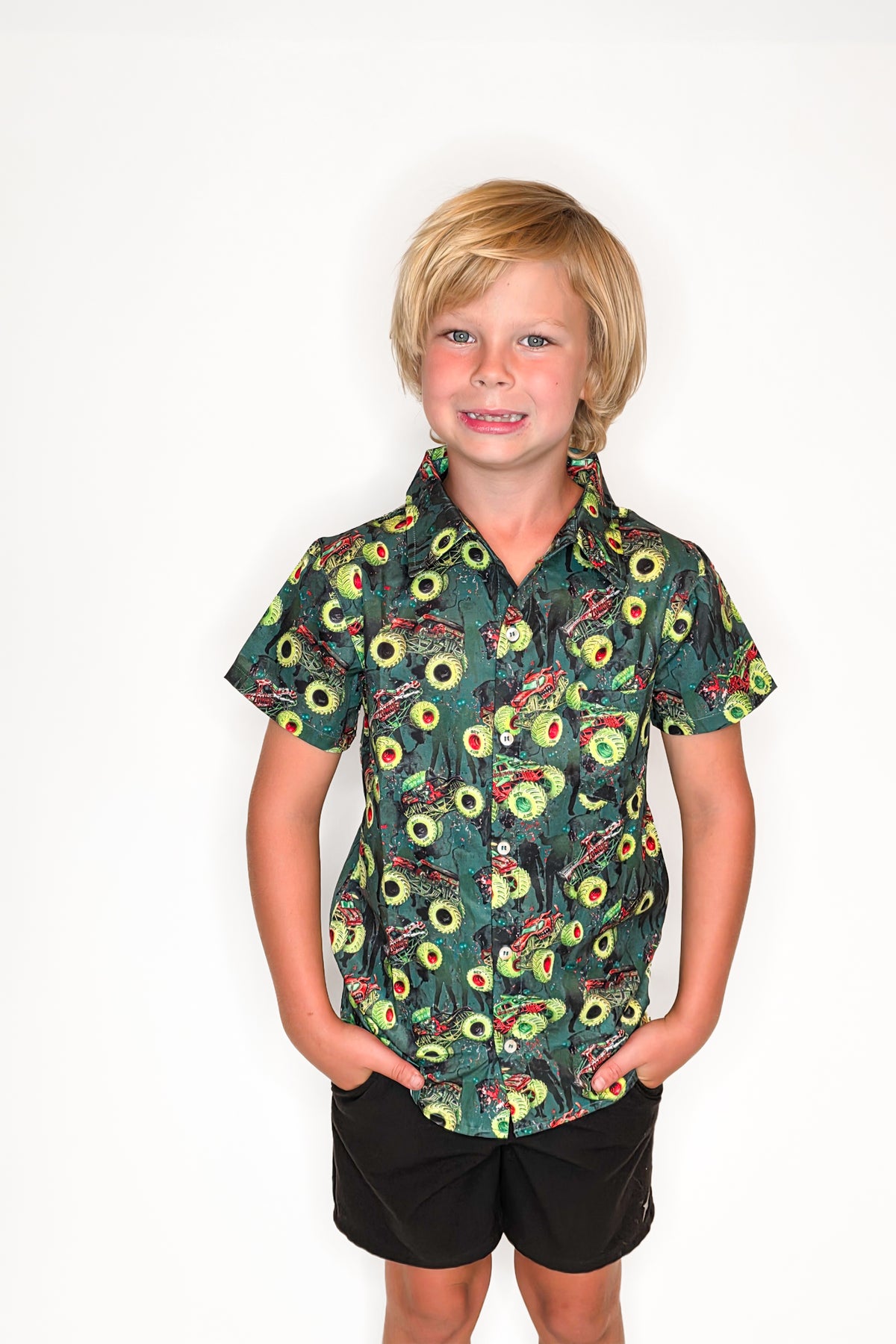 Zombie vs Hunter Button Up Shirt (Kids & Adults)