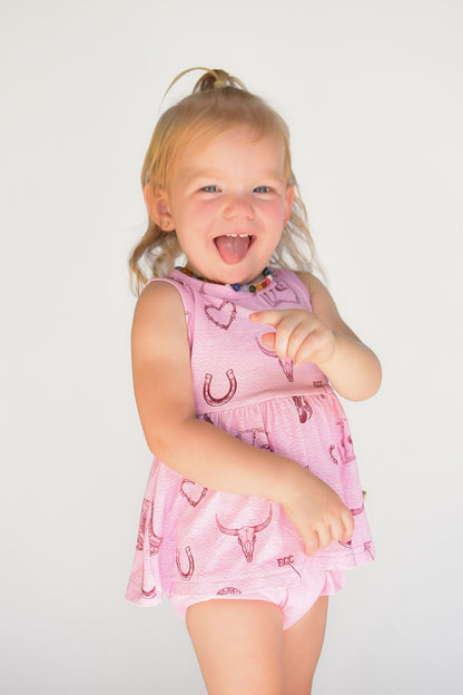 Mojave Mauve Peplum Bummie Set