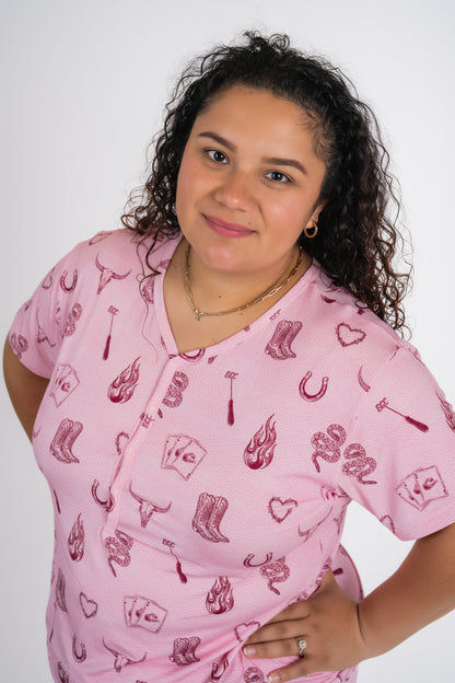Mojave Mauve + Iron Outlaw Women’s Jogger Pajama Set