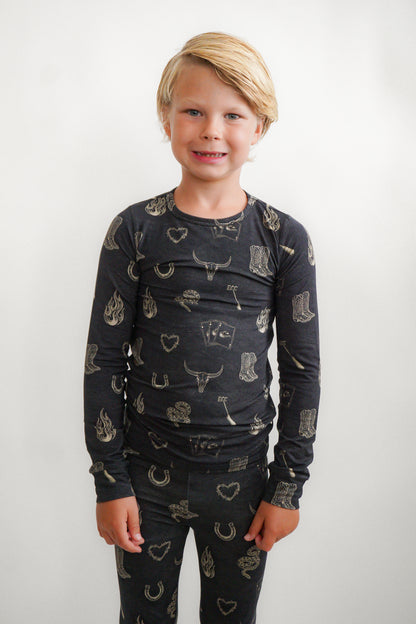 Mojave Mauve + Iron Outlaw Long Sleeve Jammies