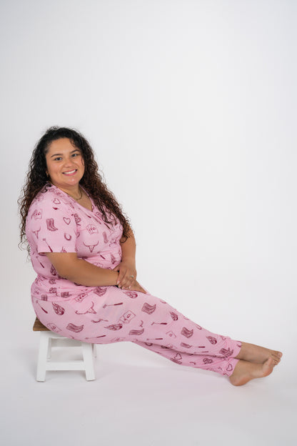 Mojave Mauve + Iron Outlaw Women’s Jogger Pajama Set
