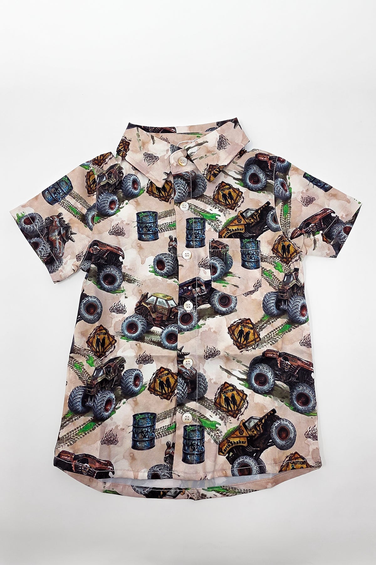 Zombie vs Hunter Button Up Shirt (Kids & Adults)