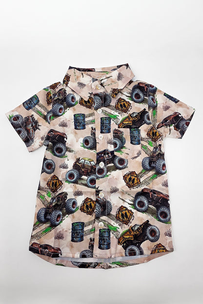 Zombie vs Hunter Button Up Shirt (Kids & Adults)