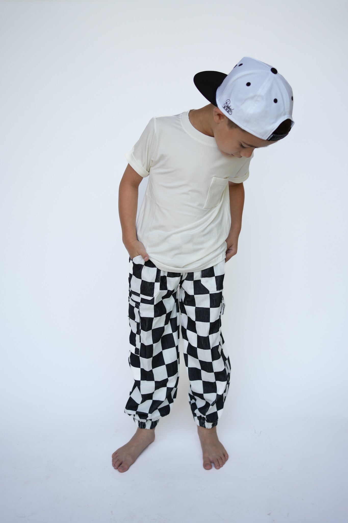 White Pocket Tee (Check, Check, Goose) - Ever Colter Co