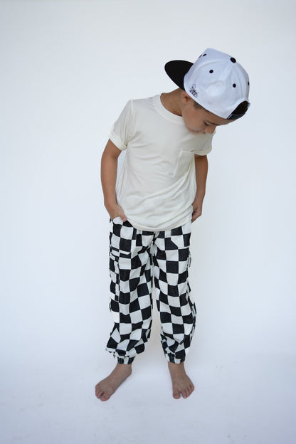 White Pocket Tee (Check, Check, Goose) - Ever Colter Co
