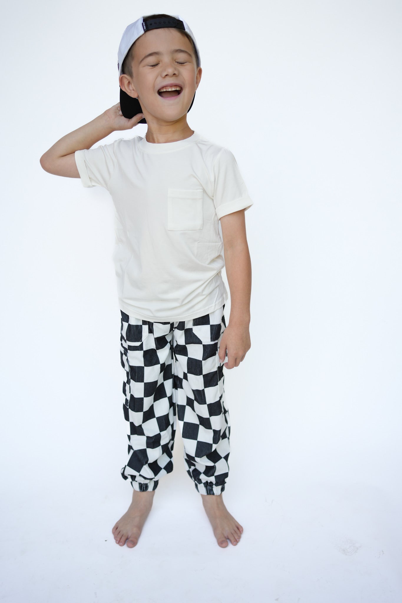 White Pocket Tee (Check, Check, Goose) - Ever Colter Co